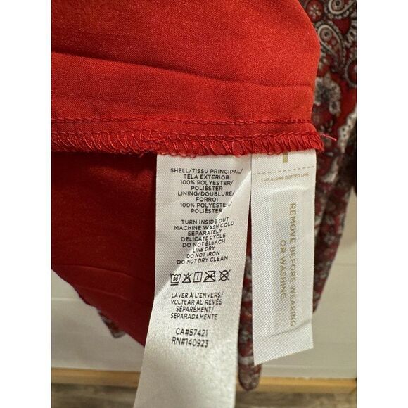 Loft Shimmer Paisley Flounce Dress NWOT XL - Picture 7 of 9